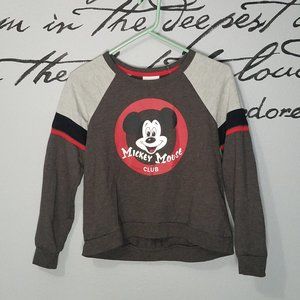 Mickey Mouse Club Gray Sweatshirt, Disney Parks, Small